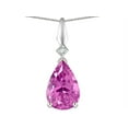 thumbnail image 2 of Star K� Created Pink Sapphire Drop Pear Shaped Pendant Necklace, 2 of 9