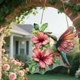 thumbnail image 4 of YiJuHui 3pcs Hummingbird Sun Catcher Hanging Ornament, Stained Glass Window Decor with Suncatcher Prism Effect for Garden Patio Home Décor, 4 of 7