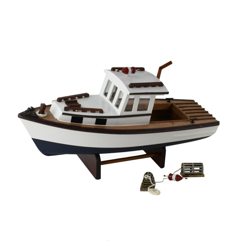 Assembled Model Lobster Shrimp Boat Wooden Crab Fishing Ship Stand Coastal Decor Assembled Model Lobster Shrimp Boat Wooden Crab Fishing Ship Stand Coastal Decor