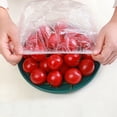thumbnail image 7 of 100 Pcs Elastic Food Storage Cover,Fresh Keeping Bags,Plastic Bowl Covers Reusable,Stretch Plastic Wrap,Bowl Covers for Bread Proofing,Food Cover for Kitchen Outdoor Picnic,Clear, 7 of 7
