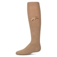 thumbnail image 3 of MeMoi Cotton-Rich Fancy Logo and Bow Trimmed Knee Sock - Girls - Female, 2, Brown, 3 of 11