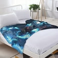 thumbnail image 3 of Demon Slayer Upper Rank Three Akaza Anime Blanket - Soft Flannel Throw for Gaming Room Decor, Intense Villain Character Fleece for Sofa, 3 of 6