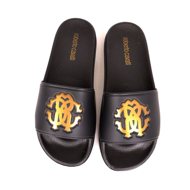 Cavalli Class Sandals, Slip-On Design, Synthetic Sole, Open 