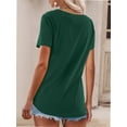 thumbnail image 2 of Women's T Shirts V-Neck Short Sleeve Athletic Shirts Tee Tops, 2 of 4
