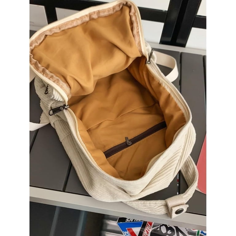 Corduroy Backpack Cute Large Capacity Aesthetic Backpack  display picture 3