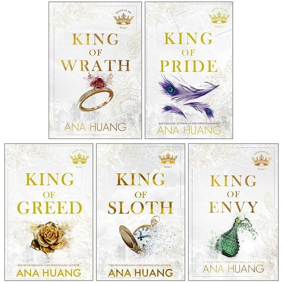 Kings of Sin Series 5 Books Collection Set By Ana Huang (King of Wrath, King of Pride, King of Greed, King of Sloth & King of Envy)