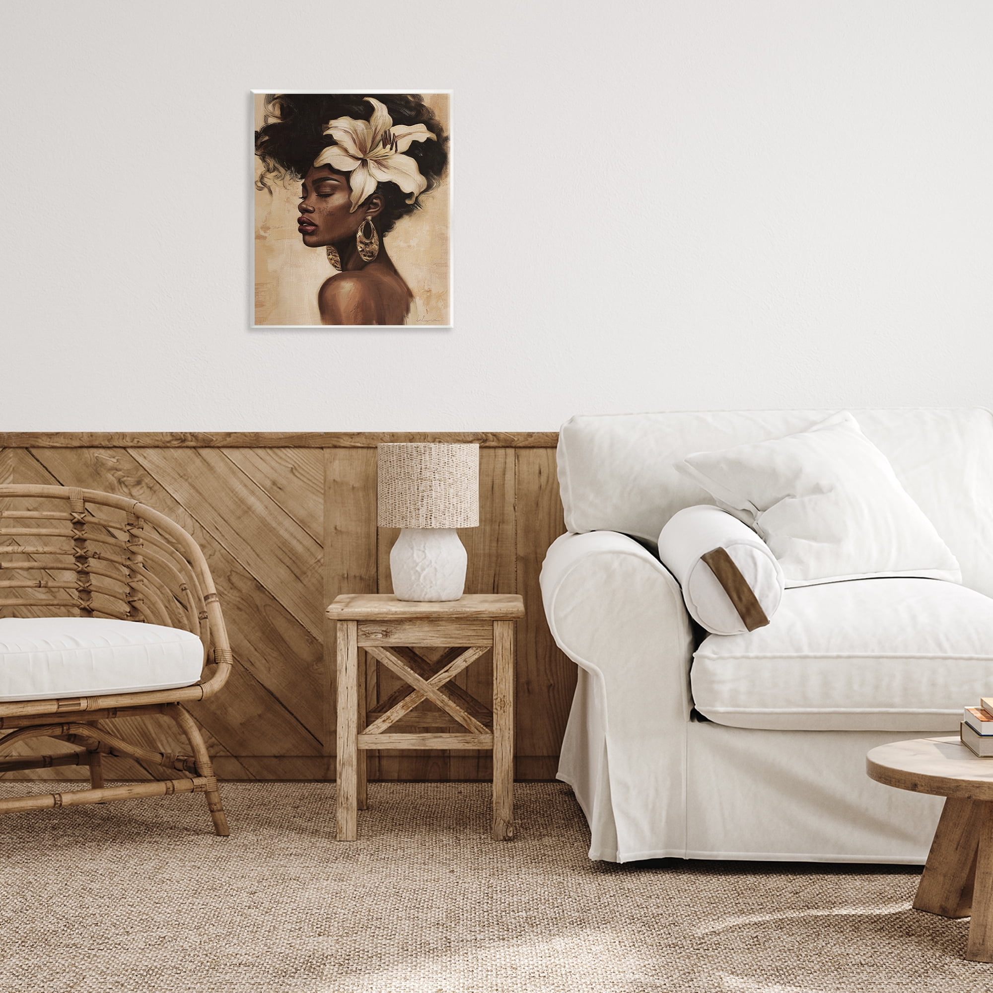 Stupell Industries Nocturne In Ivory Wall Plaque Art, design by Svetlana Aleynikova