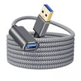 thumbnail image 1 of Cable de extensión USB,Cable de extensión USB 3.0 portátil de viaje,Cable extensor USB trenzado de nailon para oficina,Macho hacia hembra Unidad flash Concentrador USB,Cable de extensión, 1 of 7