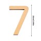 thumbnail image 2 of Placas de matrícula acrílicas 7CM Acabado dorado | Señalización pulida elegante | Letras decorativas grabadas en 3D | Decoración de Pared de Casa Autoadhesiva Duradera, 2 of 2