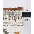 thumbnail image 6 of Southwest Geometric Curtains 54 Inch Length,Sheer Curtains for Bedroom Living Room Window Western Beige Grey Boho Vintage Wooden Rod Pocket Drapes Kitchen Curtains Small Half Window 42"x54" 2 Panels, 6 of 7