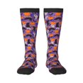 thumbnail image 1 of Fotbe Halloween Black Cats Calcetas Divertidas Estampadas para Hombre y Mujer, Calcetas de Algodón hasta la Rodilla para Caminar, Correr, Enfermería y Embarazo, 1 of 6