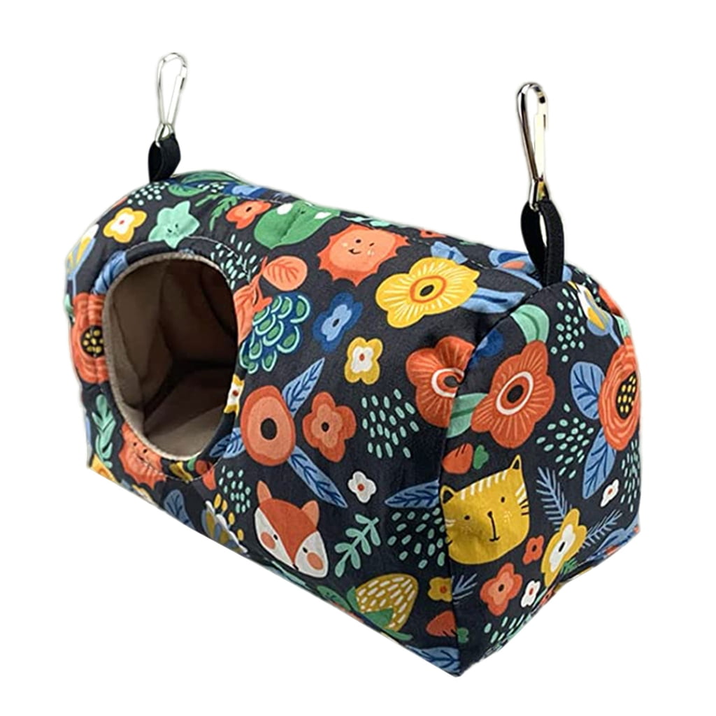 QUSENLON Parrot Hammock with 2 Hanging Hooks Warm Snuggle Hut Tent House for Cockatiels