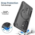 thumbnail image 5 of for Samsung Galaxy A35 6.6-inch Case [Compatible with MagSafe] Built in Invisible Stand, Military Grade Shockproof Soft TPU Protective Cover Case,Black,For Galaxy A35, 5 of 8