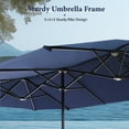 thumbnail image 6 of SUMMIT LIVING 13 ft Large Patio Umbrella Double-Sided Rectangular Outdoor Market Table Umbrella for Outside – Navy Blue, 6 of 8