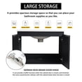 thumbnail image 6 of 24'' Bathroom Vanity with Ceramics Sink, Floating Wall-Mounted Single Basin Vanity Set with Soft-Closing Door Hinges & Hidden Handles, Black, 6 of 7