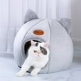 thumbnail image 2 of OAVQHLG3B Cat House Bed, Winter Warm Nest Soft Foldable Sleeping Mat Pad Cozy Cat Cave Cute Pet Tent Beds for Cats Puppy Small Dogs, 2 of 2