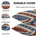 thumbnail image 6 of Outdoor Waterproof Pillow Covers Pack of 2, Independence Day Stars and Stripe Red Blue USA Flag Decorative Throw Pillowcases Cushion Covers for Garden Patio Tent Sofa Couch, 26x26 inch, 6 of 8