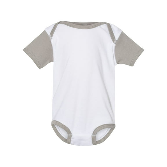 Rabbit Skins, Baby Soft Short-Sleeve Bodysuit , White Tatanium, Newborn