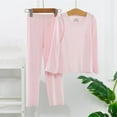 thumbnail image 2 of CYRBOKO Boys Pajama Sets, Cotton Summer Long Sleeve Elastic Waist Sleepwear Sets Pink Size 9-10 T, 2 of 6
