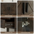 thumbnail image 3 of ELECWISH 36" Bathroom Vanity with Sink Combo, Rustic Farmhouse Vanity Cabinet with Ceramic Under Mount Sink, Faucet and Pop Up Drain Set, Two Sliding Drawers and Open Shelf, Rustic Brown​​, 3 of 11