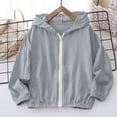 thumbnail image 2 of Abtuhar Toddler Girls Fall Winter Hooded Casual Outerwear and Jackets Solid Drop‑shoulder Wind‑proof Sun‑protection Zip‑up Coat for 3‑16 Years, 2 of 5