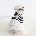 thumbnail image 2 of Vestido para perros y gatos YONGSHENG 2023 falda a rayas con conejito de perlas color rojo, 2 of 3