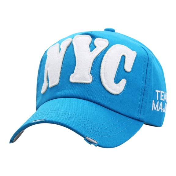 NYC Letter Baseball Cap for Men and Women Spring Summer Sports Hat Casual Sun Adjustable Dad Hat Baseball Caps Men Fitted Pong Hats Cap Team Flip Back Hats Gnarly Hat Mens Wool Caps and Hats