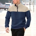 thumbnail image 1 of Ceisia Men's Regular-Fit Stand-Collar Half-Zip Color-Blocked Argyle-Textured Polyester Pullover Gift, 1 of 6