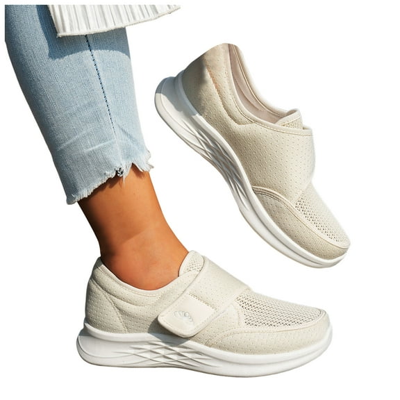 Orthopedic Walking Shoes for Women Elder Seniors Comfortable Breathable Jogging Work Sneakers Autumn