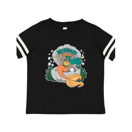 

Inktastic Mermaid Vibes with Orange Mermaid in Shell with Fish Gift Toddler Boy or Toddler Girl T-Shirt