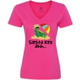 thumbnail image 3 of Inktastic Siesta Key Florida Summer Vacation Women's V-Neck T-Shirt, 3 of 5