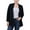 Black, variant on NY Collection Womens Petites Drapey Business Open-Front Blazer