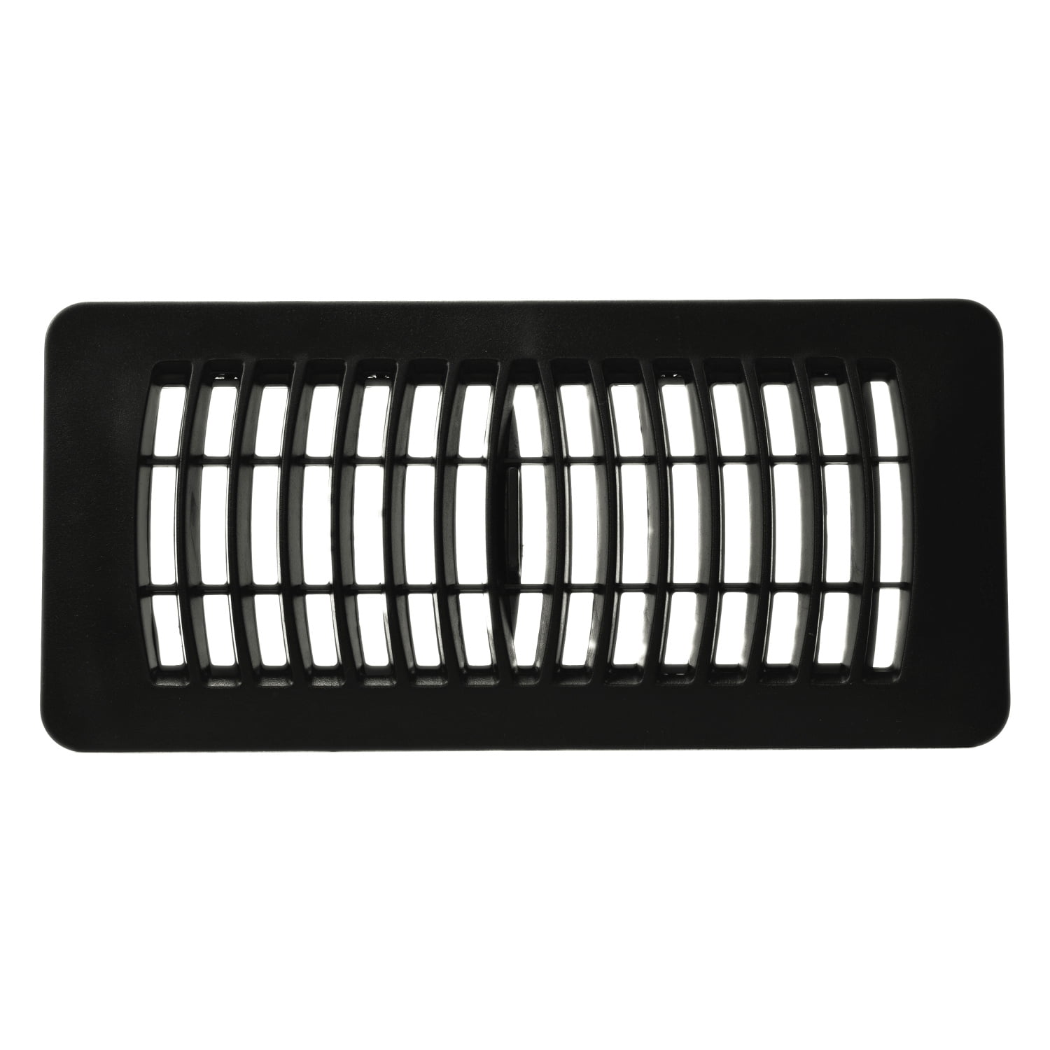 (5 pack) Imperial 4-inch x 10-inch Black Plastic Louvered, Floor Register, Rectangular, Household Vent Cover