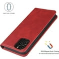 thumbnail image 5 of Compatible with iPhone 12 Pro Case,iPhone 12 Wallet Case,Premium PU Leather Flip Folio Case with Card Slot,Stand Holder and Magnetic Closure TPU Shockproof Case for iPhone 12 6.1,Red, 5 of 7