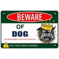 thumbnail image 1 of Retro Funny Metal Sign Sheet Signs Tin Sign,BEWARE OF DOG YOU HAVE BEEN WARNED', , 16 x 12 Inches, 1 of 4