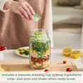 thumbnail image 2 of New Salad Pod with Sauce Dressing Container, Vertical Layering Salad Pod with Built-in Bowl, Portable Leakproof All-in-One Salad Lunch Box, 2 of 5