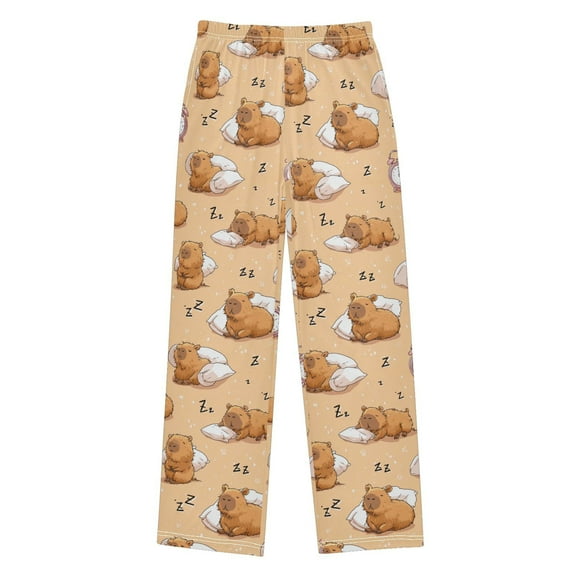 Alarm Clock Capybara Boys Pajama Pants Soft and Lightweight Elastic Waistband Children's Pajama Pants