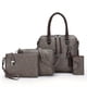 thumbnail image 5 of 4pcs/set Vintage PU Tote Bag, Luxury Top Handle Satchel, Women's Fashion Handbag, Shoulder Bag, Crossbody Bag & Clutch Purse Wallet, 5 of 5