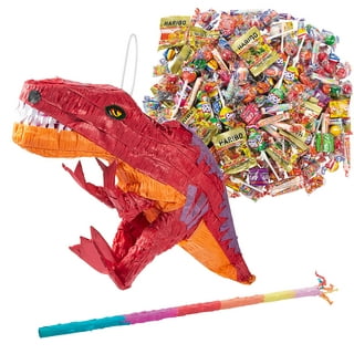 Paper Dinosaur T-Rex Pinata Pull Strings Fun Game Birthday Party
