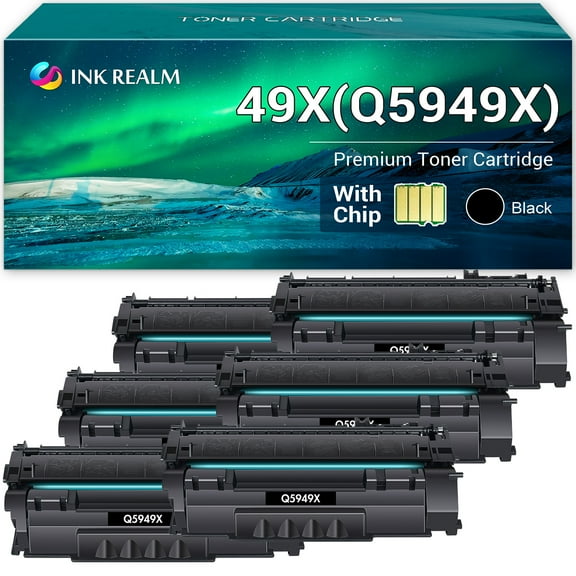 Ink realm Compatible Toner Replacement for HP 49X Q5949X LaserJet 1320 1320N 1320TN 1320NW 3390 3392 Printer Ink Black, 6-Pack