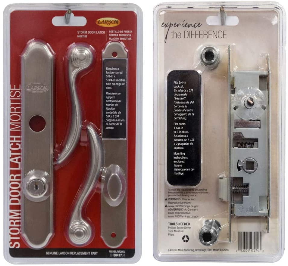 Buy LARSON Certified Storm Door Revere Mortise Handle Set Brushed