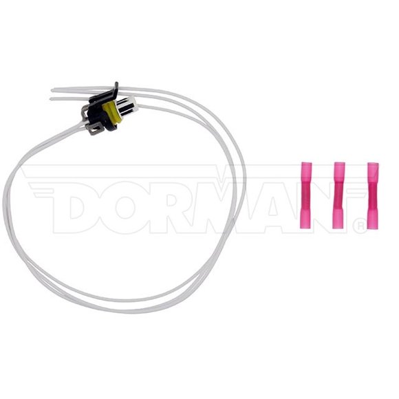 Dorman Throttle Body Connector 645-244 TECHoice; OE Replacement; 3 Blade Female; 18 Gauge Wire; 16.23 Inch Wiring Harness Length; Black/Gray/White/Yellow; With Pigtail And 3 Butt Connectors