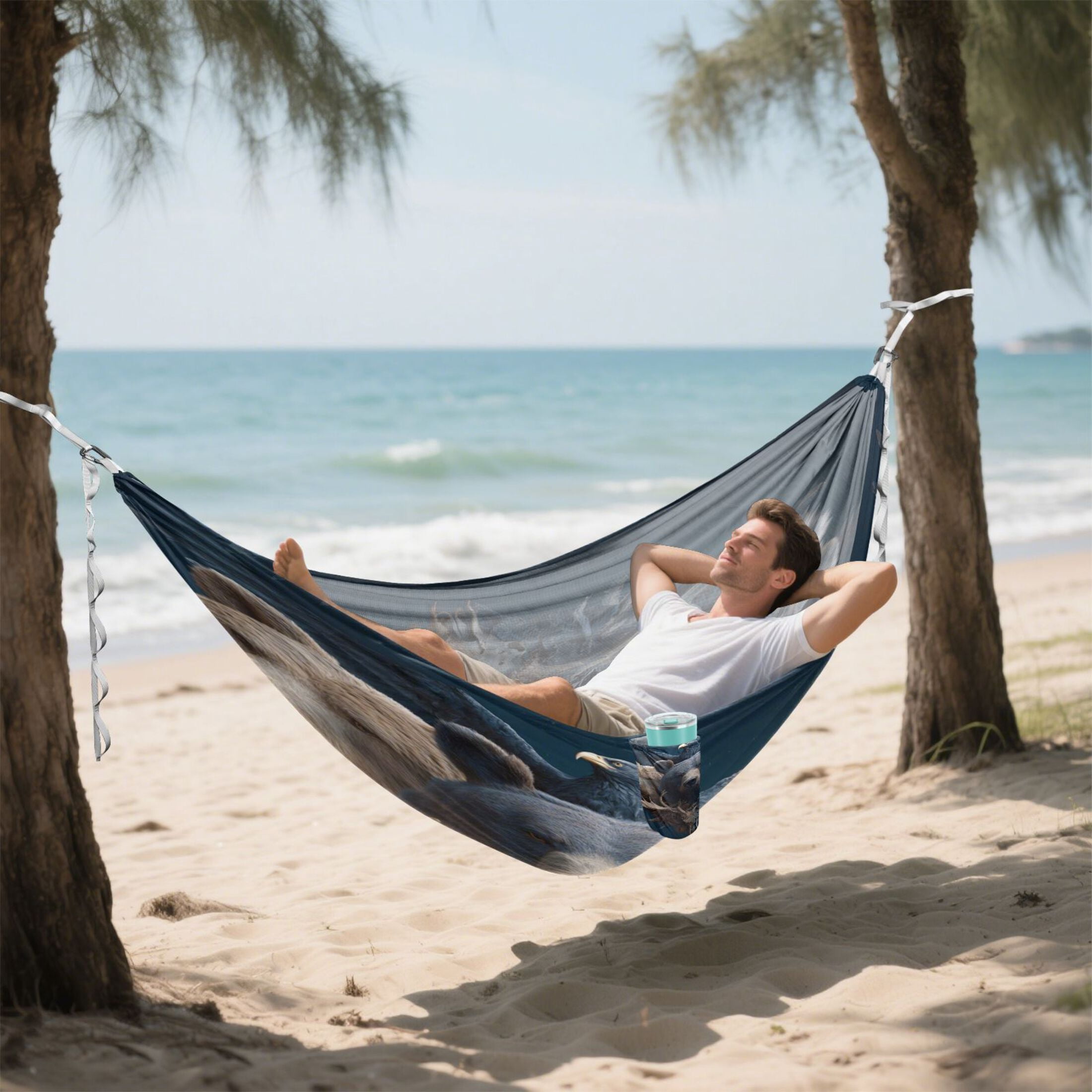 Hanging Hammock Portable Travel Camping For Outdooor Beach Camping Hiking Heads Of Various Animals