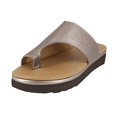 thumbnail image 2 of Sandalias de para mujer Sandalias de diapositivas de sandalias con de del pie de material cuero PU informal Caqui 40, 2 of 8