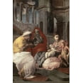 thumbnail image 2 of Primaticcio, Francesco 23x32 Gold Ornate Wood Framed with Double Matting Museum Art Print Titled - Holy Family With St. Elizabeth and John The Baptist, 2 of 4