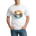 thumbnail image 3 of Graphic Tees Beach Summer Gildan Men's Short Sleeve T-Shirt 180g, 3 of 8