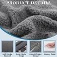thumbnail image 6 of DEDRFUC Recliner Foot Pillow, 23 x 10 x 4 in Sherpa Foam Half-Roll Leg Support Cushion with Elastic Strap and Washable Cover, Light Gray, 6 of 10