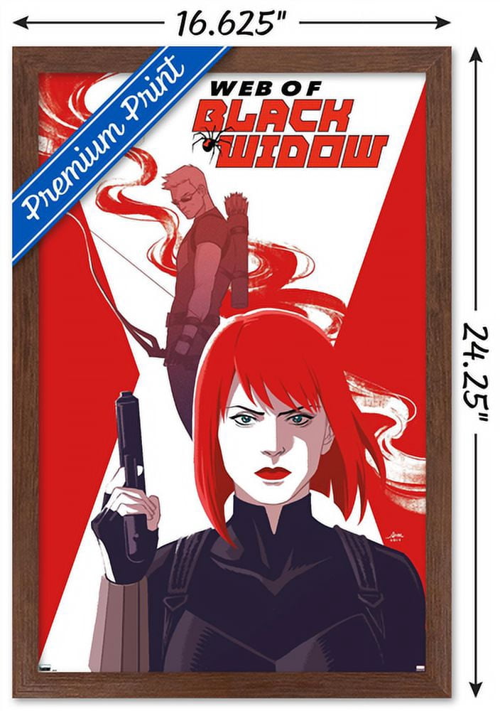 Marvel Comics - Hawkeye - Web Of Black Widow #4 Wall Poster, 14.725" x 22.375", Framed
