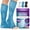 Teal, variant on Open Toe Knee High Compression Socks 20-30 mmHg for Circulation Support, L, Gray, 1 Pair