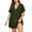 Green, variant on Women's Plus Size Nightgown V Neck Short Sleeve Button Down Loose Tunic Dress Soft Breathable Sleep Shirt Dress Lounge Nightwear Red